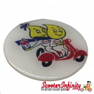 Badge Sticker Domed - ESSO Man (75mm, 75mm)