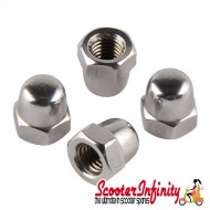 Nut Domed (M8 x 1.25) (13mm Wrench) (Stainless Nut, x1 pc) Nut Domed (M8 x 1.25) (13mm Wrench) (Stainless Nut, x1 pc)