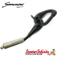 Exhaust Simonini Sports (Steel, Black, Aluminium, right hand, fits wide tyre) (Vespa T5)