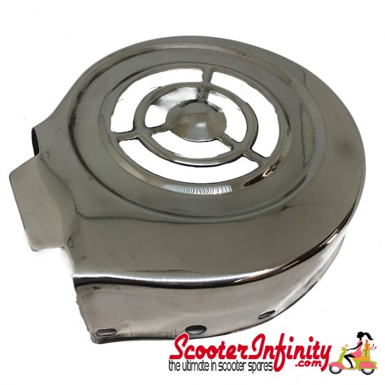 Flywheel Cowling/Cover (Stainless Steel) (Lambretta GP - Long Fin Version)