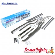 Footboard Strip Runner Set Complete (incl. end caps and mounting material) CASA (Grey) (Lambretta - LI, LIS, SX, TV - Series 3)