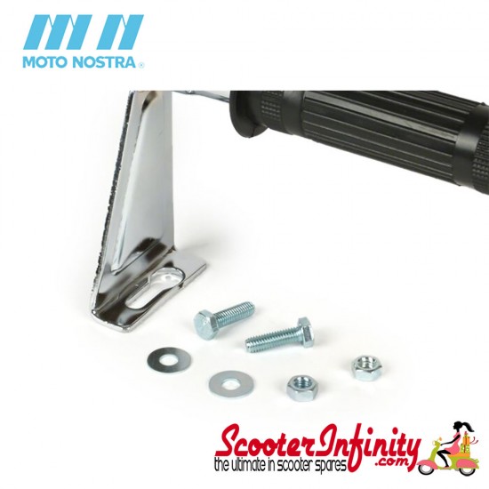 Footrest Foot Bar MOTO NOSTRA (Chrome) (Vespa PX80, PX125, PX150, PX200, T5)