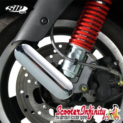 Fork Link Suspension Cover (Chrome, Old Style) (Vespa ET2/ET4/LX/LXV/S/GTS/GTS Super/GTV/GT 60/GT/GT L 50 -300 (`03-`13/`17-)  plastic, chrome,  also for Vespa Primavera /Sprint (`17-))