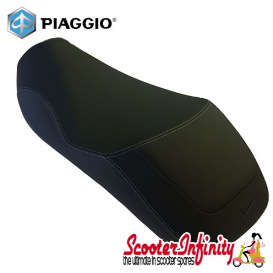 Seat Gel Sports PIAGGIO (Black) (Vespa GTS/GTS Super/GTV/GT 60/GT/GT L 125-300cc including HPE / Euro 5 Models (See description))