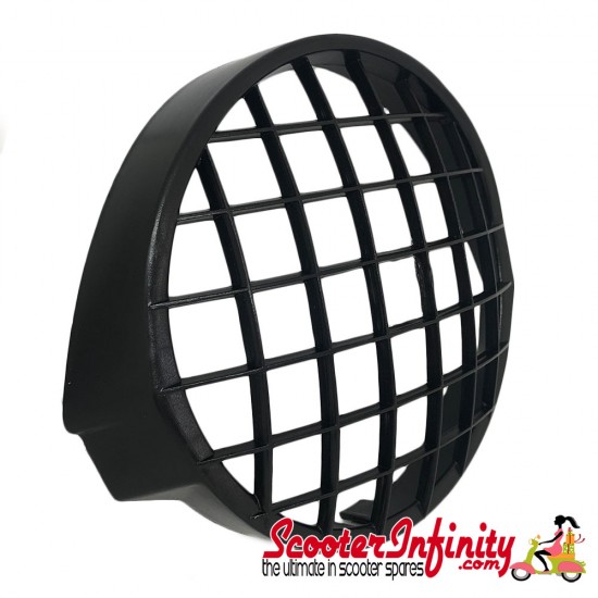 Headlight Grill Plastic Black (Vespa PX)