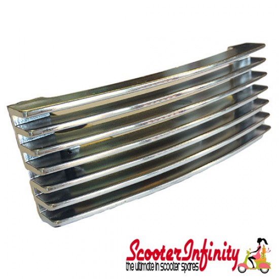 Horn Grill Cover (117x42 mm - chrome) (Vespa PX 80-200E Lusso `98)