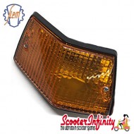 Indicator Rear Left PIAGGIO SIEM (yellow amber orange, w/o bulbs) (Vespa PX80-200/PE/Lusso/T5)
