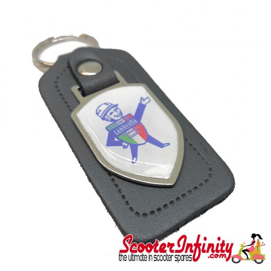 Key ring chain - Lambretta Service Agent No. 1 (Grey, Shield) Key ring chain - Lambretta Service Agent No. 1 (Grey, Shield)