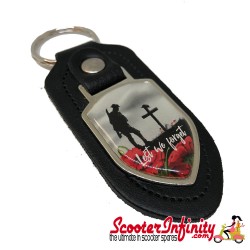 Key ring chain - Poppy Soldier Remembrance Day "Lest We Forget" (Black, Shield) Key ring chain - Poppy Soldier Remembrance Day "Lest We Forget" (Black, Shield)