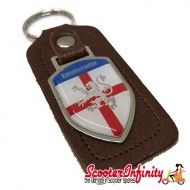 Key ring chain - Lambretta (England Emblem, Brown)
