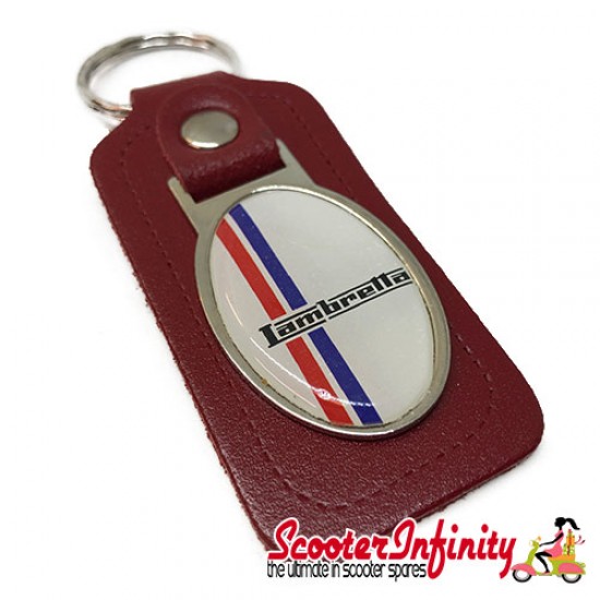 Key ring chain - Lambretta British Stripes (Red) Key ring chain - Lambretta British Stripes (Red)
