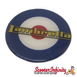 Badge Sticker Domed - Mod Lambretta Target (75mm, 75mm)