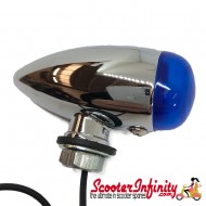 Spotlight / Spotlamp - Mini Bullet Mod Style (Blue) (Vespa / Lambretta)