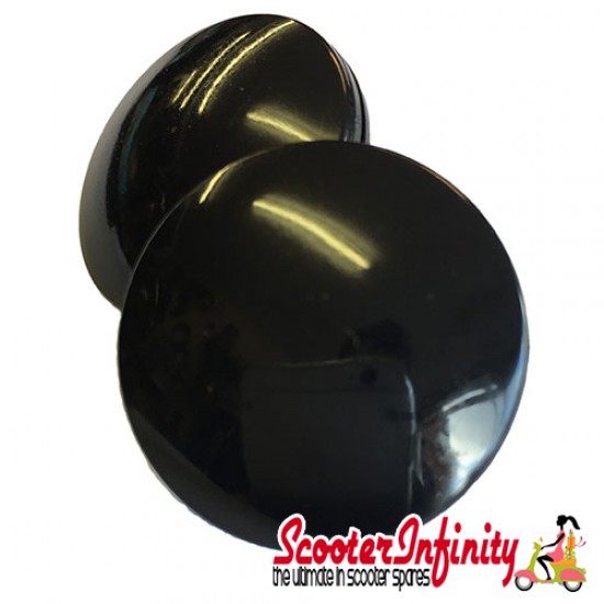 Mirror Hole Cover Handlebar Black (35mm) (PAIR) (Vespa GTS/GTS Super/GTV/GT/GT L) (UPTO 2016 models)