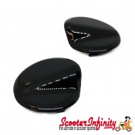 Mirror Hole Cover Handlebar Black BGM (PAIR) (Vespa GTS/GTS Super) (2017 onwards models)