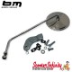 Mirror Standard BUMM LEFT, round, ? 130 mm, M10, chrome, stainless steel  for Vespa all Classic models