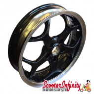Wheel Rim MP3 (Black with Polished Edge) (3.00-13" - 5 Spokes) (Genuine Piaggio) (Vespa GTS/GTS Super/GTV/GT 60/GT/GT L 125-300cc - Not GTS ABS Models)