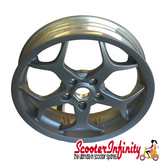 Wheel Rim MP3 PAIR Front & Rear (Silver) (3.00-13" - 5 Spokes) (Genuine Piaggio) (Vespa GTS/GTS Super/GTV/GT 60/GT/GT L 125-300cc - Not GTS ABS Models)