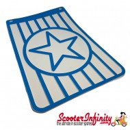 Mudflap Blue on White STAR (Ken Cobbin) (Universal Fitment) Mudflap Blue on White STAR (Ken Cobbin) (Universal Fitment)