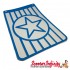 Mudflap Blue on White STAR (Ken Cobbin) (Universal Fitment)