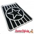 Mudflap White on Black STAR (Ken Cobbin) (Universal Fitment)