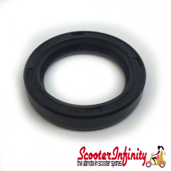Oil Seal Driveshaft (Black, Internal) 27x42x10x7mm (Vespa PX80-200 E Lusso/​'98'MY'11/​T5/​Cosa)