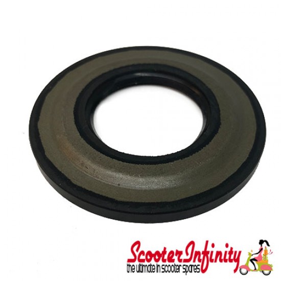 Oil Seal crankshaft clutch side (31x62x4,3x5,8 mm, black) (Vespa 125 GTR 2?/TS 2?/150 Sprint V 2?/Super 2?/Rally /PX80-200/PE/Lusso/T5/Cosa)