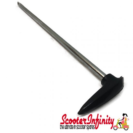 Petrol Fuel Tap Lever Rod (Black) (Lambretta GP)