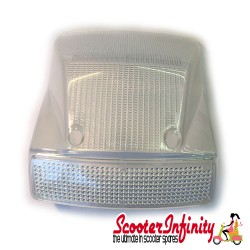 Rear Light Lens Bosatta (Clear / White) (Vespa PX125-200/MY)