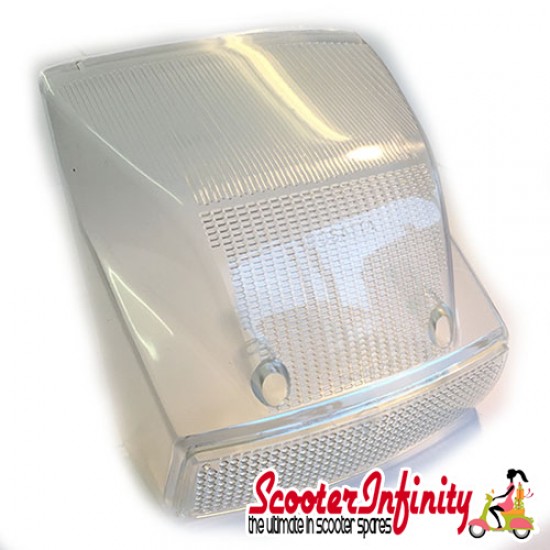 Rear Light Lens Bosatta (Clear / White) (Vespa PX125-200/MY) Rear Light Lens Bosatta (Clear / White) (Vespa PX125-200/MY)