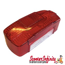 Rear Light Lens Lambretta (LI 3?/LIS/150 LI3?/LIS/SX/175 TV 3?/200 TV /SX) (For Aprillia Backlight Unit)