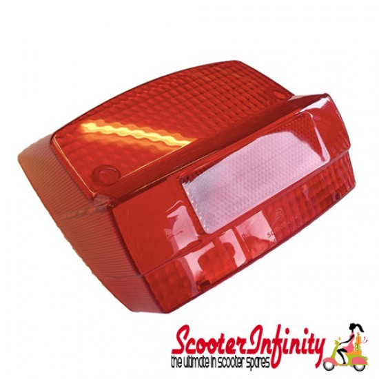 Rear Light Lens (Rear / Red) (Vespa P80-150X/P200E) Rear Light Lens (Rear / Red) (Vespa P80-150X/P200E)