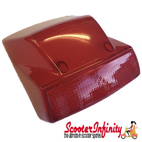 Rear Light Lens Bosatta (Rear / Red) (Vespa PX125-200/MY)