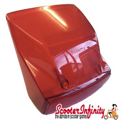 Rear Light Lens Bosatta (Rear / Red) (Vespa PX125-200/MY)