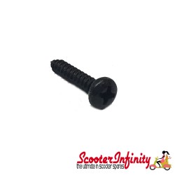 Screw Rear Light Lens (Black - 3.5x19mm  steel, zinc plated) (Vespa PX80- 200E Lusso/`98)