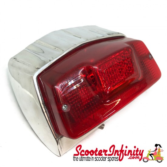 Rear Light Unit (Polished Alloy) (Lambretta GP)