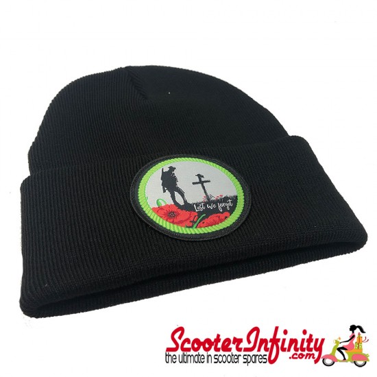 Beanie Hat Remembrance Day (Black, RD Emblem) Beanie Hat Remembrance Day (Black, RD Emblem)