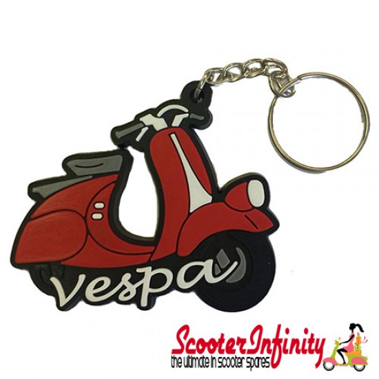 Key ring chain - Vespa Scooter Red