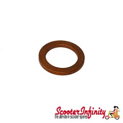 Sealing Ring (8.2x12x1mm , copper) (oil drain screw, gearbox oil) (Vespa LX, Primavera, Vespa GTS, GTS Super, GTS Super sport)