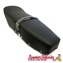 Seat PREMIUM (black, with belt) (Lambretta TV, LI, SX, TV - Series 3)