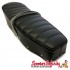Seat GIULIARI PREMIUM (black, stitched & ribbed, with belt) (Lambretta TV, LI, SX, TV - Series 3)