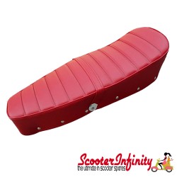 Seat Dual Ribbed (Ox Blood) (Lambretta LI, LIS, SX, TV, GP - Series 2&3)