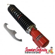 Shock Absorber Sebac Style Front Red/Black (Carbone) (Vespa P80-150X/P200E /PX80-200E/Lusso/T5) Shock Absorber Sebac Style Front Red/Black (Carbone) (Vespa P80-150X/P200E /PX80-200E/Lusso/T5)