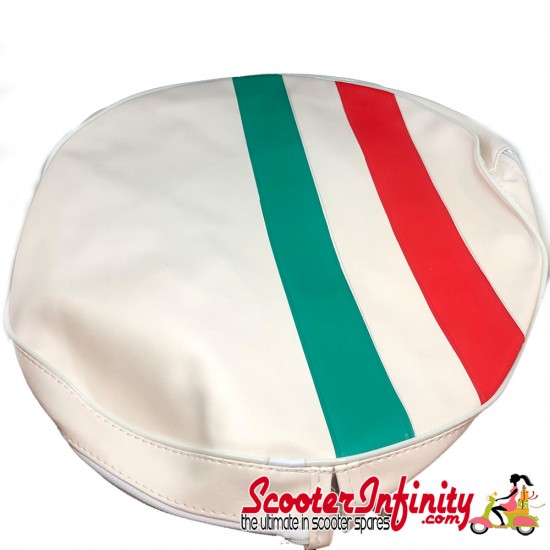 Spare Wheel Cover (Italy Italian Stripes, Green White Red) (Vespa / Lambretta)