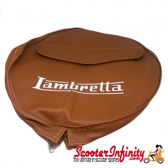 Spare Wheel Cover (with Pouch) (Tan Brown) (Lambretta LI SX TV GP)