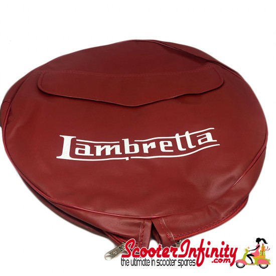 Spare Wheel Cover (with Pouch) (Ox Blood) (Lambretta LI SX TV GP)