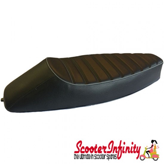 Seat Sport Corsa MKIII (Black, stiched) (Vespa PE, PX 80-200, Lusso, MY, T5 Classic)