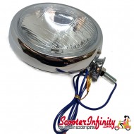 Spotlight / Spotlamp - Flat Back 4 1/2" Mod Style (Vespa / Lambretta)