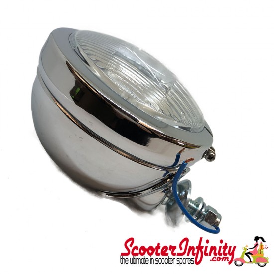 Spotlight / Spotlamp - Round Back 4 1/2" Mod Style (Vespa / Lambretta) Spotlight / Spotlamp - Round Back 4 1/2" Mod Style (Vespa / Lambretta)