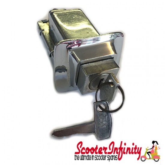 Seat Lock Vespa PXMK1 P200E PX80-200E also fits Super Corsa Ancillotti with Keys